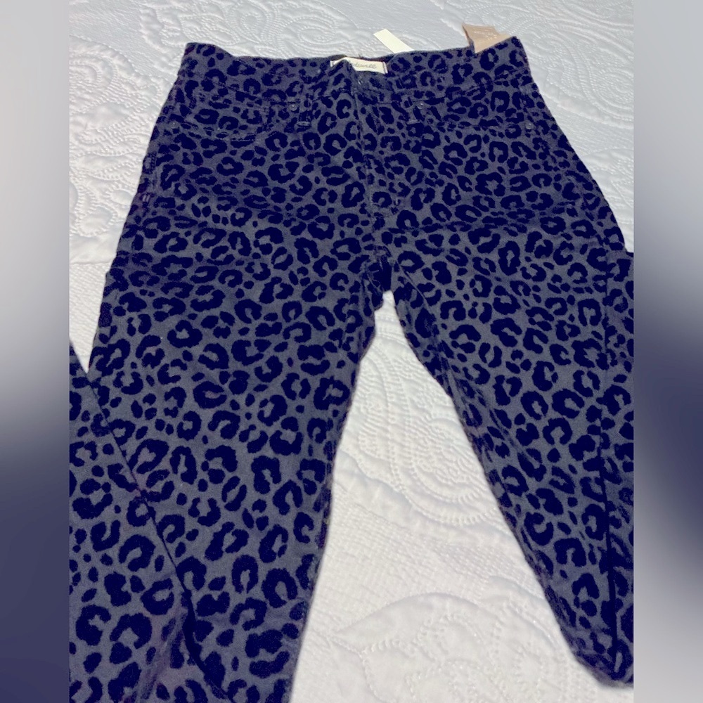 Madewell Black Leopard Print Skinny jeans - Picture 2 of 8
